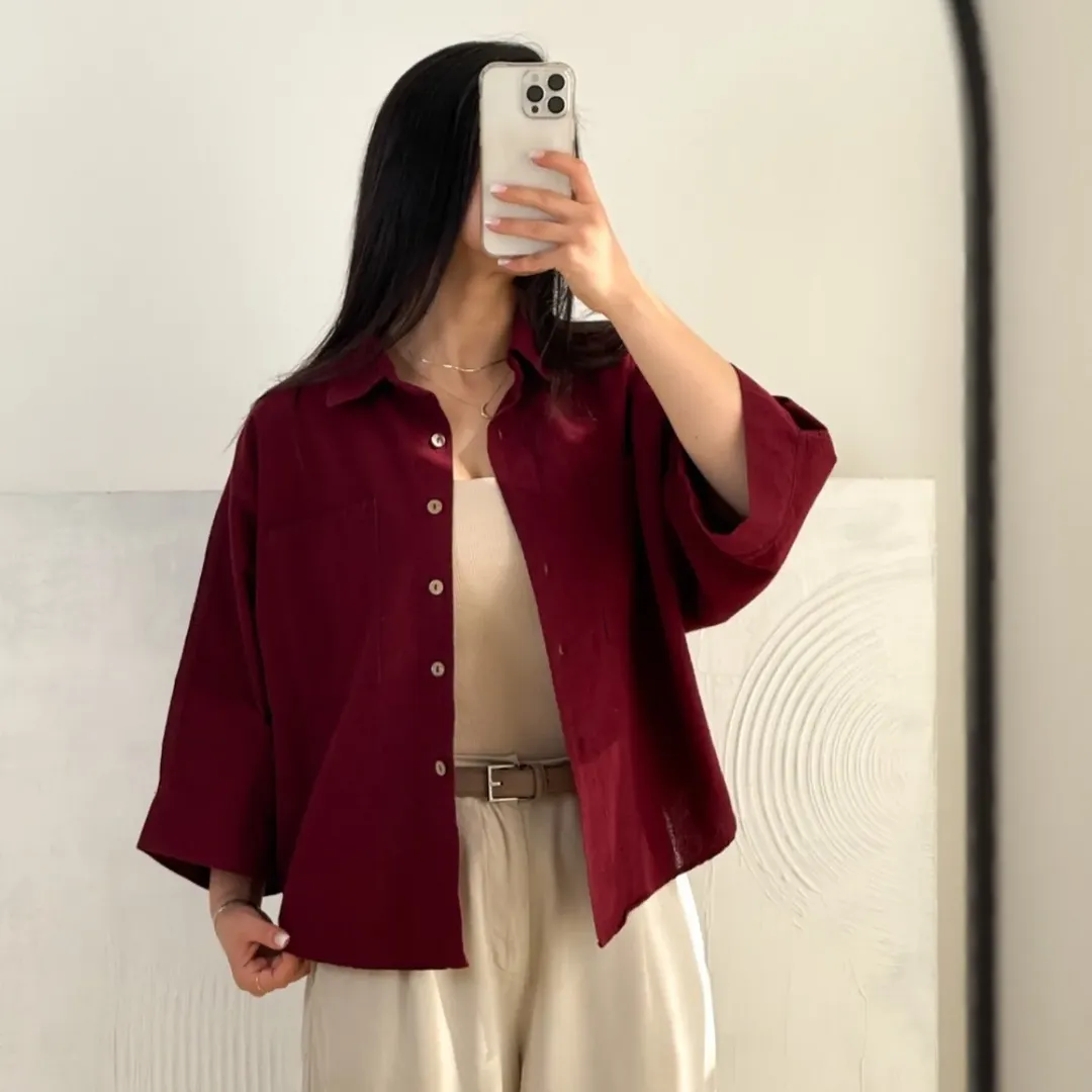 شومیز باکسی دخترونه ساده