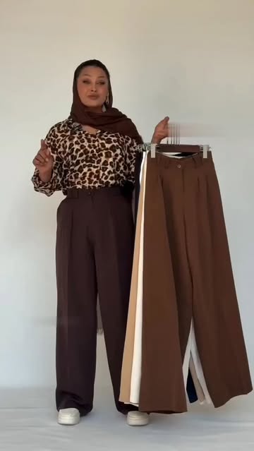 شلوار پارچه ای بگ دابل کرپ